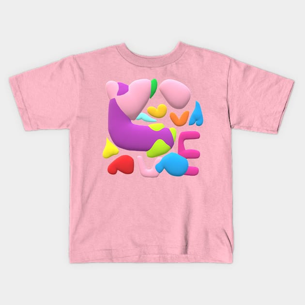 Happy Valentine Day Kids T-Shirt by EunsooLee